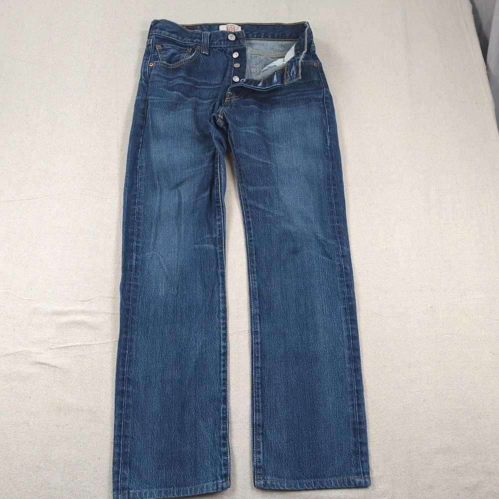 Levis 501 Jeans Mens 29x32 Blue Button Fly Classic American Casual Western